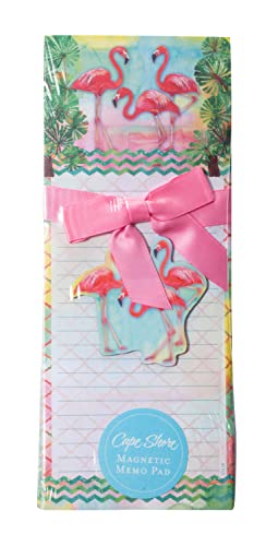 Bloc-notes magnétique flamants roses Aquarelle Cape Shore pour liste de courses frigo