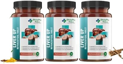 DiViNE PLUS WELLNESS Liver Detox Supplement || For Men And Women || Body Detox & Digestive Enzymes (30 TAB, 90TAB (pack of 3))