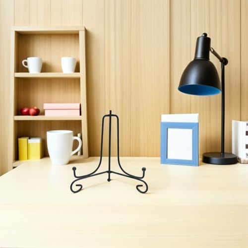 Chevalet de table en fer noir robuste pour présentation de standing