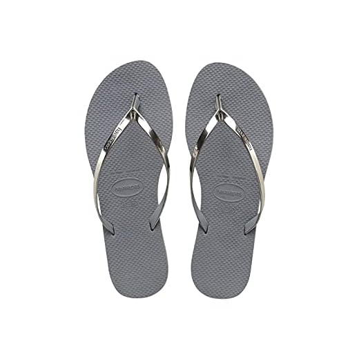 Havaianas You Metallic, Sandalias para Mujer, Plateado (Steel Grey), 33/34 EU