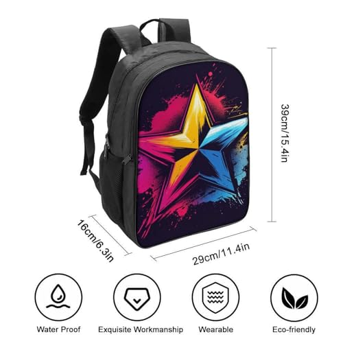 Mochila infantil impermeable de gran capacidad con diseño de estrellas para colegio y viaje 2