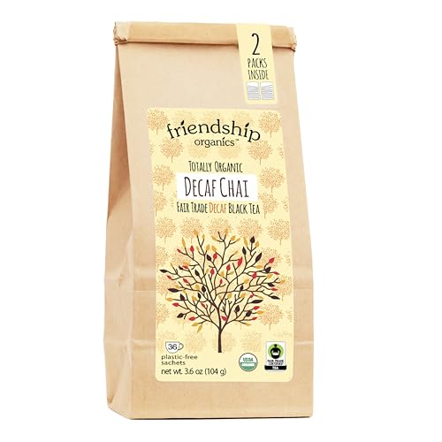 Friendship Organics Decaf Chai Tea Bags, 36 Count