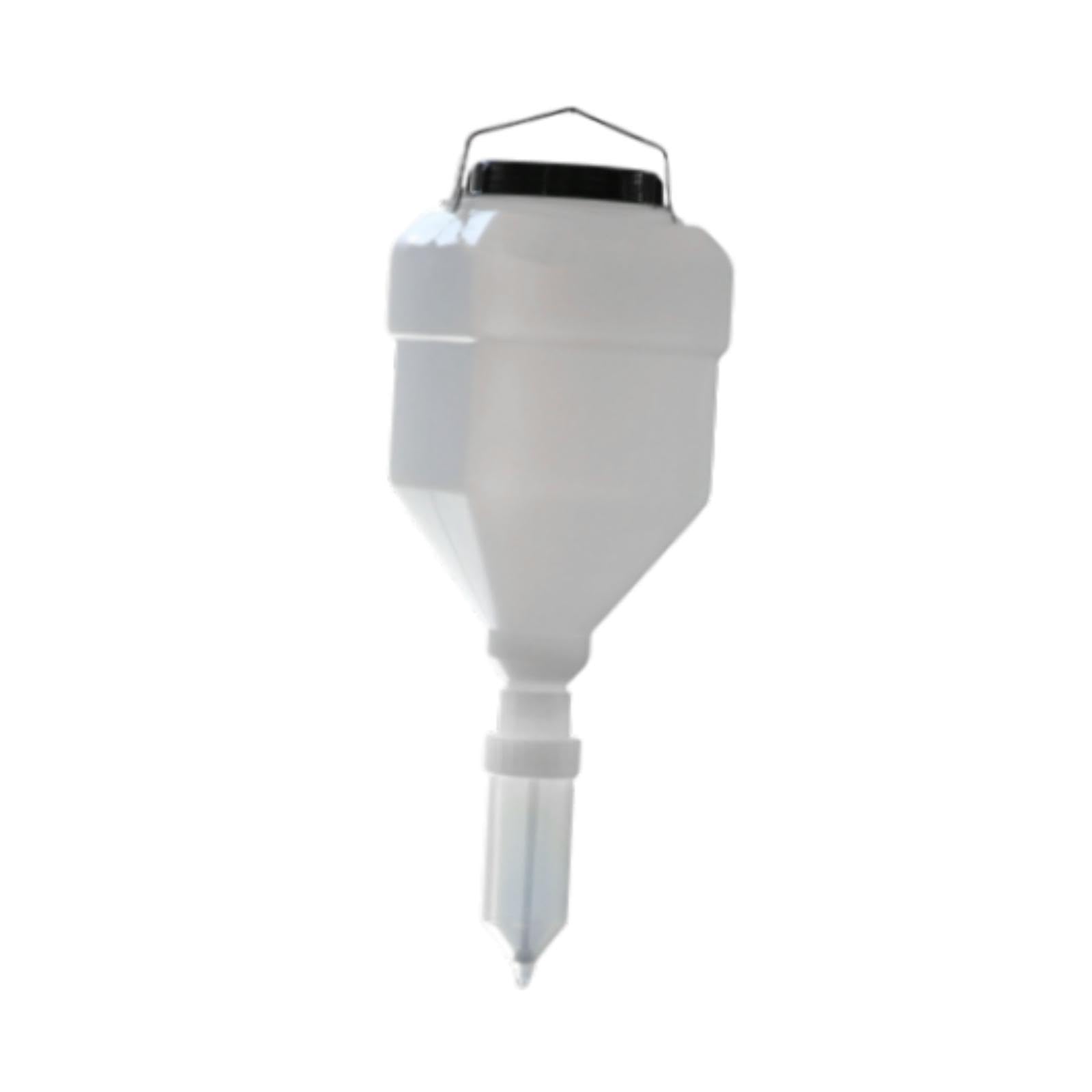 Colcolo Saucenspender, 5 l, hängend, auslaufsicher, Saucen-Quetschflasche, Gewürzspenderflasche für Camping, Sirup, Senf, Gewürze, Weiß