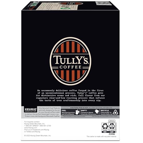 Tully's Coffee Italian Roast Keurig Single-Serve K-Cup Pods, Dark Roast Coffee, 96 Count