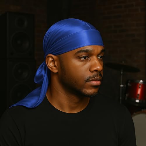 Image of Premium Durag Pack for Men, Silky Doo Rag Cap for 360 540 720 Waves