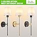 Depuley Battery Operated Wall Sconce: Set of 2 Wireless Wall Lights with Remote for Bedroom - Rechargeable 15 Colors Gold Wall Lamp for Living Room Hallway