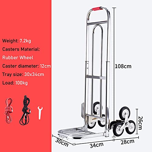 Carretilla plegable portátil para escaleras 100kg miniatura 6