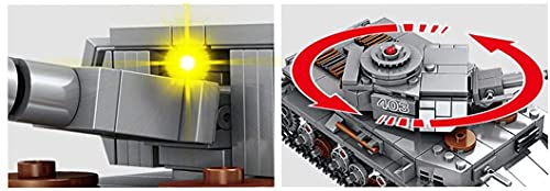 MASSAGERS Panzer Bausteine Modell Tank Spielzeug,MCO Panzer Modellbausatz,Panzerkampfwagen,Panzer Militär Tank Bausatz… – Bild 5