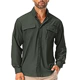 UV Shirt Herren: SPF-Shirts Männer Langarm ermöglicht es Ihnen, die Sonne sicher zu genießen.Herren Langarm-Sonnenschutz-Shirts mit UPF 50+-Gewebe schützen die Haut während der Outdoor-Aktivitäten, indem sie schädliche UVA und UVB blockieren, bieten eine entspannte Passform für den ganzen Tag Komfort. Wenn Sie gerne Outdoor-Aktivitäten betreiben, ist dies das passende Hemd für Sie!