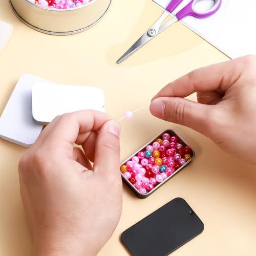 Image of 3 PCS Metal Tin Box Containers, 3 Colors Mini Rectangular Slide Top Tin Box Containers 2.36 by 1.33 by 0.4 Inch Empty Hinged Container for Candies Jewelry Crafts Pills Survival Kit