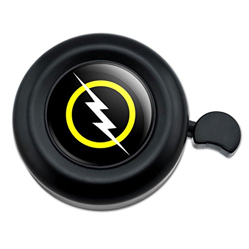 Graphics and More White Lightning Bolt Bicycle Handlebar Bike Bell