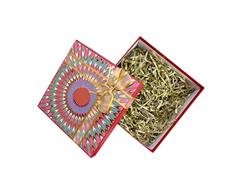 Image of Eco Sarras Confitti Shredded Paper Crinkle Grass Strips for Gift Tray Hamper Packaging, Box Filler, Basket Filler, Christmas Festival Decoration Paper (1 KG, Metallic Gold)