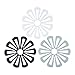 Coomazy 3 Piezas Salvamanteles de Silicona, Aislamiento térmico, Antideslizante, Sostenedor de Pote de Silicona Multicolor(Negro/Gris/Blanco, Flor: 160x138x8mm)
