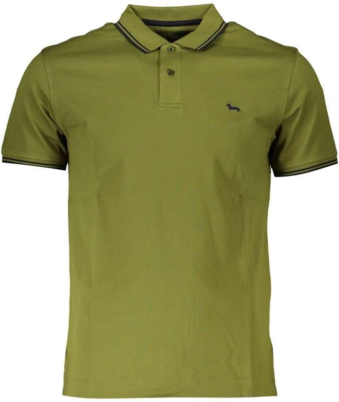 Sharp Green Contrast Polo Men's Shirt, Medium