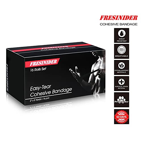 Fresinider 16 Rolls Self Adhesive Wrap Athletic Tape Gauze,Medical Bandage,Breathable Elastic Cohesive Bandage For Sports Injury & Pet  thumb #2