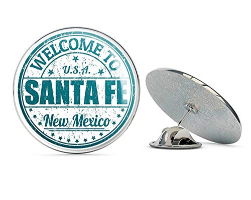Santa Fe New Mexico USA Round Metal 0.75