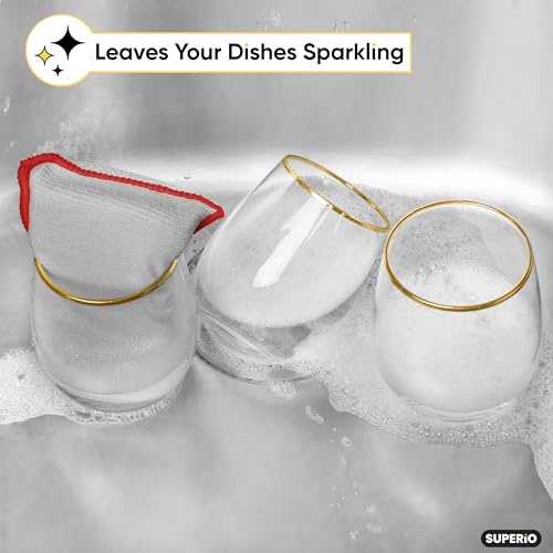 Image of Microfiber Sponges for Dishes Kitchen Sponges Non-Scratch Sponge Dish Scrubber Heavy Duty Household Cleaning Sponges Multi-Purpose Cleaning Supplies Dish Sponge Kitchen Sponges Pack of 9