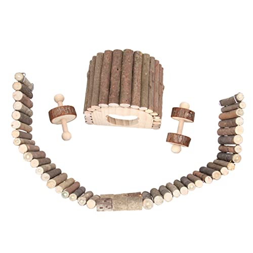 LEDMOMO 1 セット 6個 ハムスター ゴールデン ベア ハニー バッグ木製おもちゃ hamster toys クマ フェンス ケージ 歯ぎしりのおもちゃ ペットのおもちゃの家 プラスチック