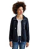 Street One Sweat Jacke mit Stehkragen, Tunnelzugbändern, 2-Wege-Zipper und Eingriffstaschen