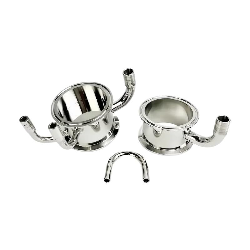 Zestaw komponentów do ekstrakcji ze stali nierdzewnej 304 4 "(102mm) kołnierz OD119mm ze złączem węża przemysłowa łącznik rurowy(Set With Hoses)