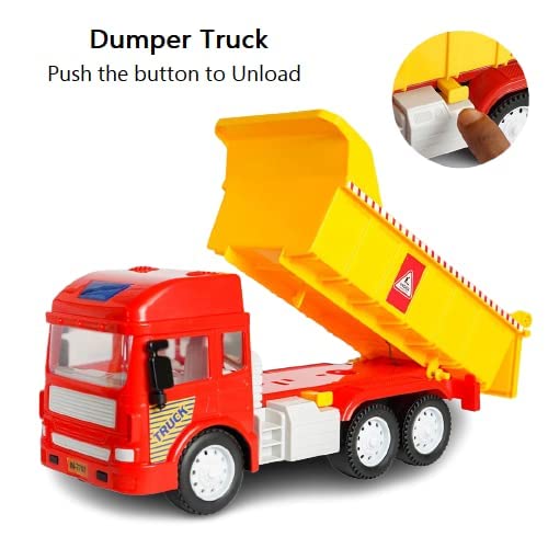Image of Exclusive Collection Of Dumper Truck Construction Vehicles For Kids Pretend Play Toy Trucks Play Set Building Vehicles Set For Kids 3-14 Years(Dumper Truck),Multicolor