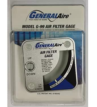 General Aire G99 Media Air Cleaner Filter Gauge