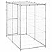 Tidyard Dog Kennel, Large Galvanized Steel Outdoor Pet Playpen with Lockable Door for Dogs, 86.6 x 86.6 x 70.9 Inches, Metal Frame Kennel for Backyard Garden Patio