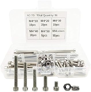 BT-A M6 nut and bolt stainless steel Socket head cap screws Combination of mechanical parts bolts and non-slip nuts (BTA M6(10-20-30-40-50) MM)