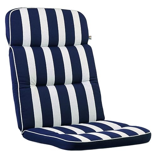 KETTtex EXKLUSIV Auflage Hochlehner Blau Gestreift I Gartenstuhl Polster 120x50x7cm I KTH3 Sitzauflage weich & pflegeleicht I UV-beständige Stuhlauflage I...