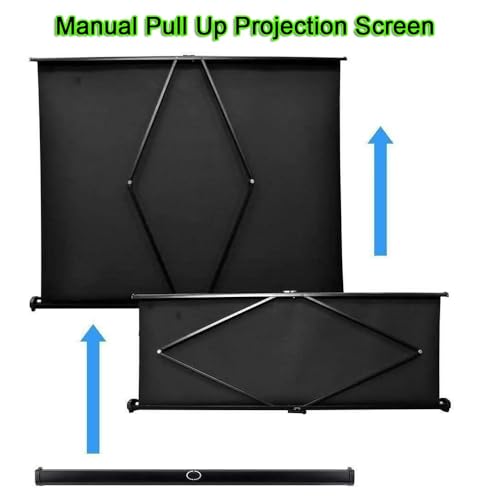 Pantalla manual retráctil de proyección sobremesa 40 pulgadas 16:9 miniatura 4
