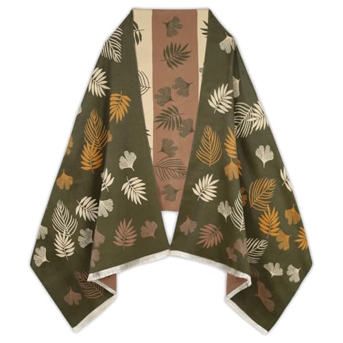 EXTREE Pashmina Silk Shawl Wrap for Women – Open Front Ponch