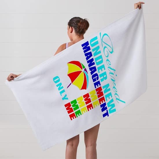 CafePress Happy Retirement Beach Towel – 30x60 Inch, Soft & Absorbent, Funny Novelty Design