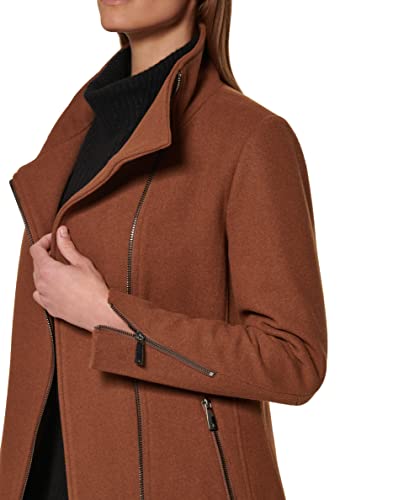 Calvin Klein Women's Asymmetrical Wool Jacket, Vicuna, Xx-Large #TOP4