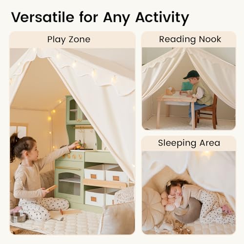 Best Tiny Land Kids Tent With Mat And Star Lights