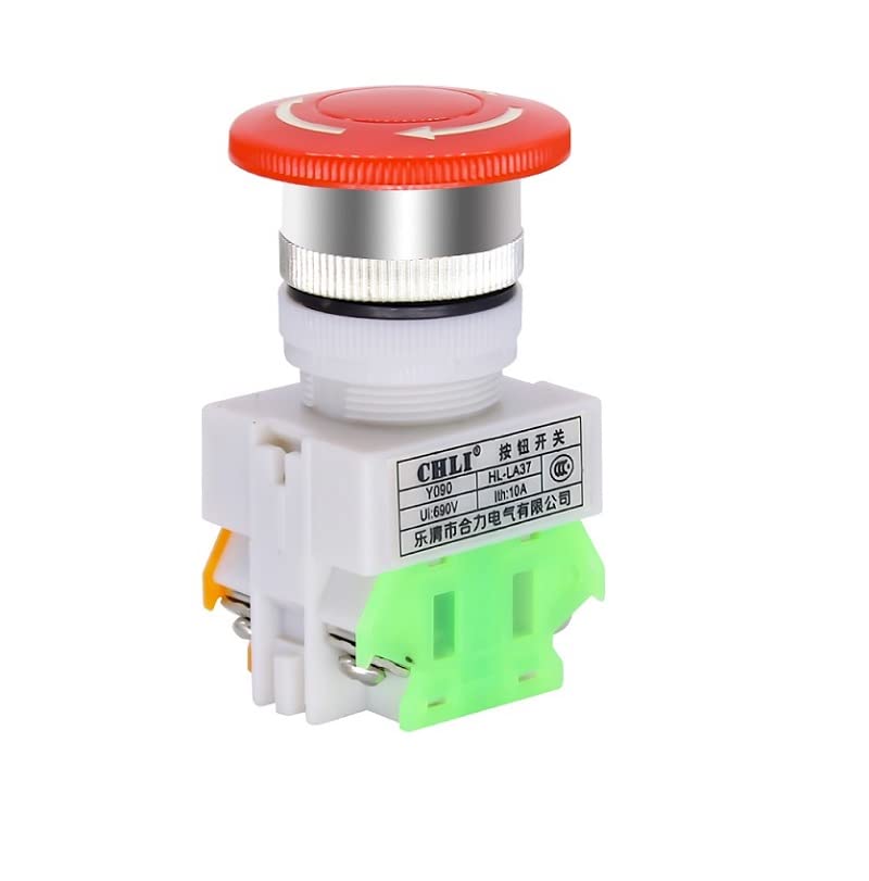 660VAC 10A LAY37 DPST Emergency Stop Push Button Switch
