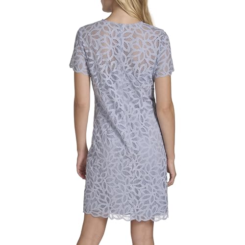 Calvin Klein Women's High Neck Lace Sheath Dress4