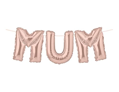 eBoutik - Pancarta de globos de aluminio rosa para el día de la madre - 34 cm llamativo, diseño contemporáneo para colgar al aire libre e interior - Decoración de casa del día de la madre Cover