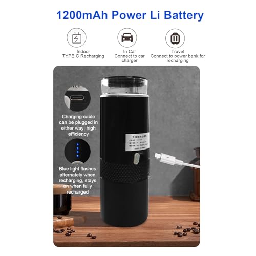 Cafetera portátil eléctrica con batería recargable 170 mL miniatura 5
