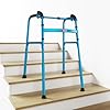NORTTA Foldable Stair Climbing Walker for Seniors,Adjustable 4-Leg Height Safety and Convenience Blue