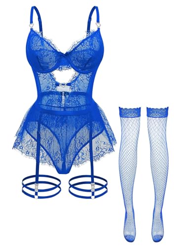 Image of Foxiny Sexy Lingerie Set 3 Piece Women Corset Bodysuit