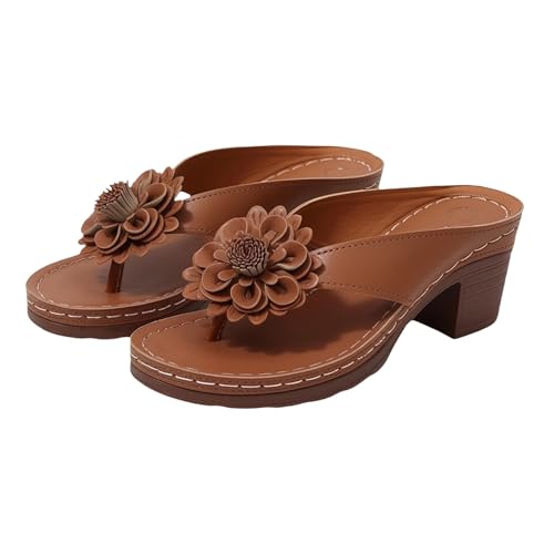 Tongs à enfiler femme pour l'été, chaussures de plage légères