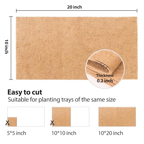 UCandy 10 Pack Jute Grow Mat for Microgreens, 10" X 20" Hydroponic Grow Pads for Growing Tray Sprouting Trays Jute Fiber Seed Starter Planting for Micro Greens & Wheatgrass