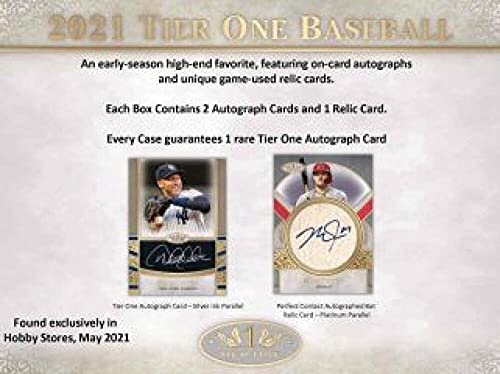 2021 Topps Tier One MLB Baseball HOBBY box (3 cards/bx)