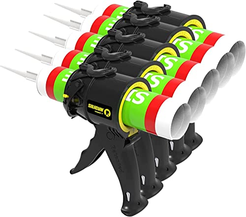 SILIGUNコーキングガン-アンチドリップエクストリームデューティーコーキングガン-特許取得済みの新しく革新的なデザイン-軽量ABSフレーム-最小から最大の仕事用-コンパクト-わずか4インチ/0.65ポンドのデザイン (5)