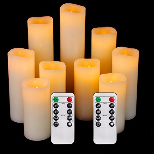 LED Kerzen, Flammenlose Kerzen Set von 9,Batteriebetrieben Kerzen...