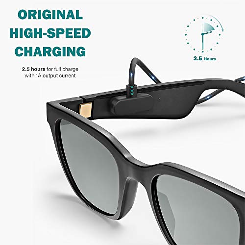 Image of TUSITA Charger Compatible with Bose Frames Alto S /M M /L, Rondo, Soprano, Tenor - USB Magnetic T-Head Charging Cable 3.3ft 100cm - Audio Sunglasses Accessories