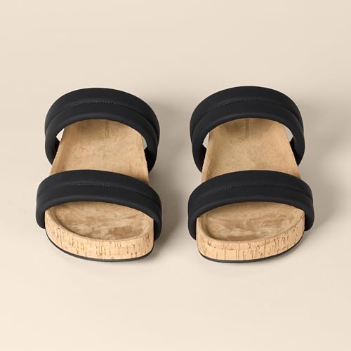 Image of Amazon Essentials Women's Two Strap Slide Cork Sandals | Casual Sandals