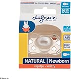 Difrax Soother Newborn Natural Silicone - Nijntje - Extra AirFlow - Miffy - Giftpack