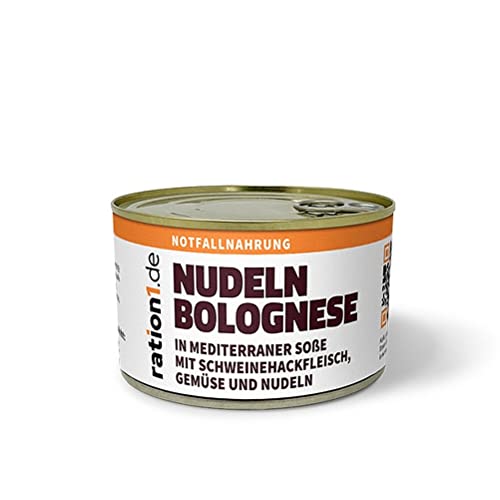 ration1 Nudeln Bolognese, 1x 400 g, Probiergröße Fertiggericht in der Dose, lange haltbar Cover