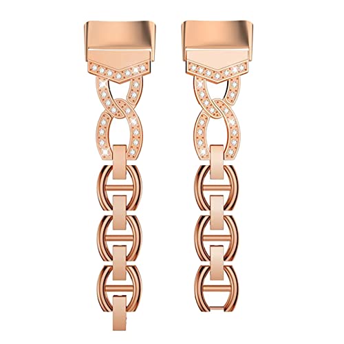 Bracelet Fitbit Charge 5 or rose réglable femme cristal ajouré